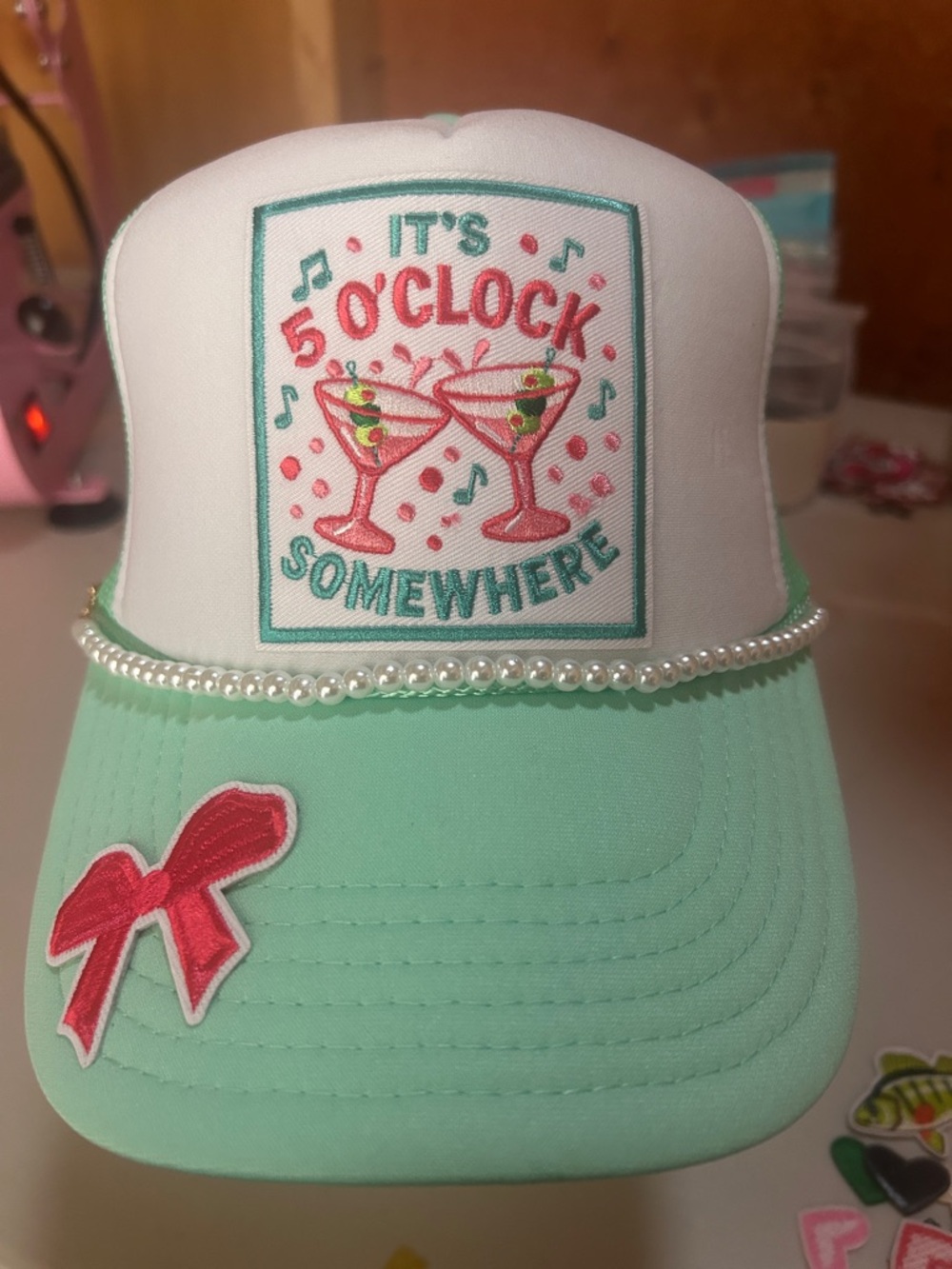 Custom Trucker Hat  "It's 5 O'Clock Somewhere" 🥂